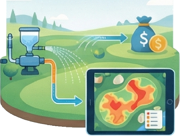 水・資材のコスト最適化イメージ