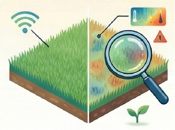 芝生の病害やストレスを可視化して早期に把握